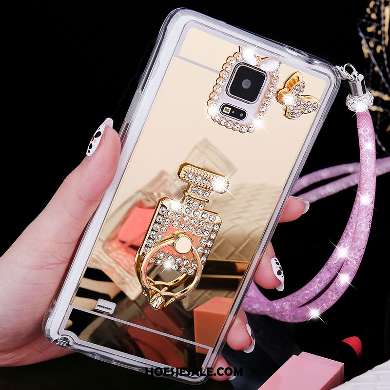 Samsung Galaxy Note 4 Hoesje Hoes Ster Zacht Trend Rose Goud Sale