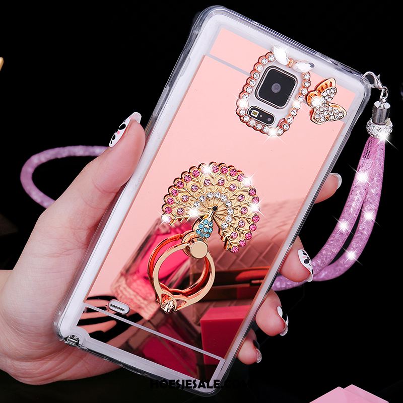 Samsung Galaxy Note 4 Hoesje Hoes Ster Zacht Trend Rose Goud Sale