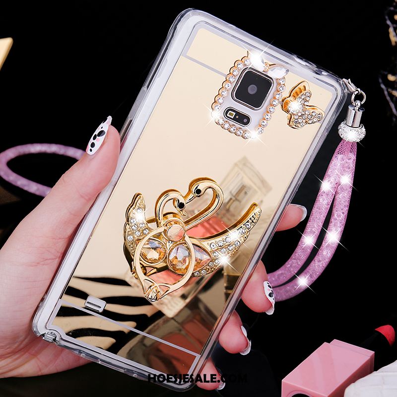 Samsung Galaxy Note 4 Hoesje Hoes Ster Zacht Trend Rose Goud Sale