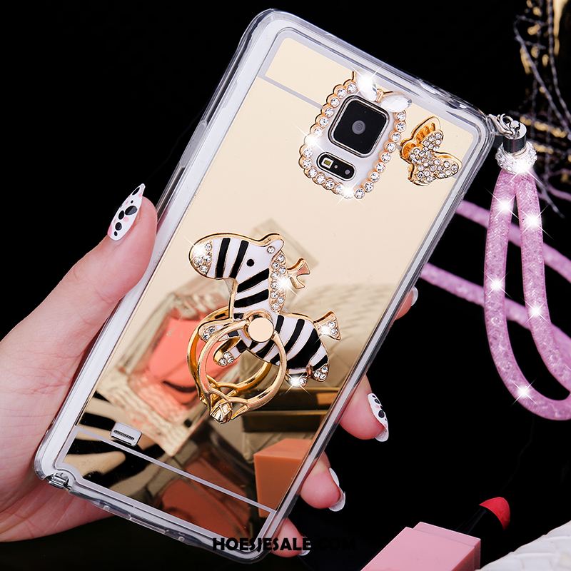 Samsung Galaxy Note 4 Hoesje Hoes Ster Zacht Trend Rose Goud Sale