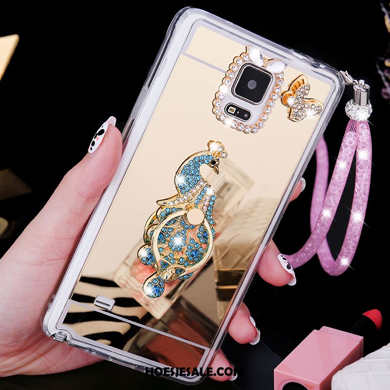 Samsung Galaxy Note 4 Hoesje Hoes Ster Zacht Trend Rose Goud Sale