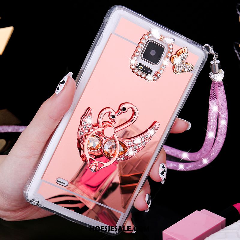 Samsung Galaxy Note 4 Hoesje Hoes Ster Zacht Trend Rose Goud Sale