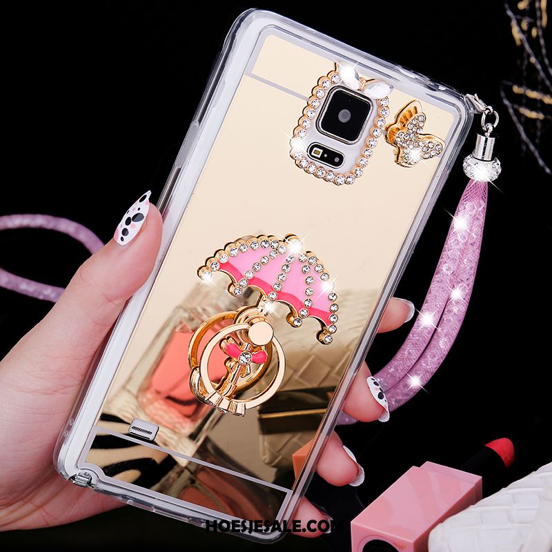 Samsung Galaxy Note 4 Hoesje Hoes Ster Zacht Trend Rose Goud Sale