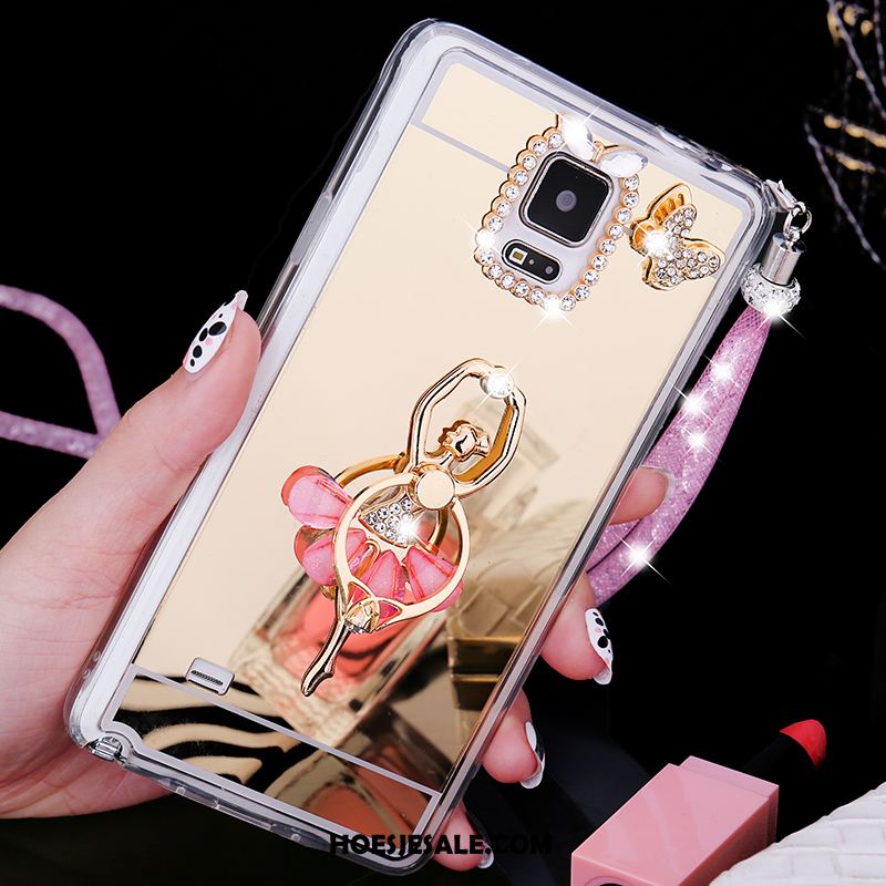 Samsung Galaxy Note 4 Hoesje Hoes Ster Zacht Trend Rose Goud Sale