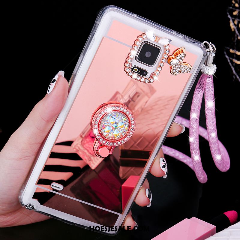 Samsung Galaxy Note 4 Hoesje Hoes Ster Zacht Trend Rose Goud Sale