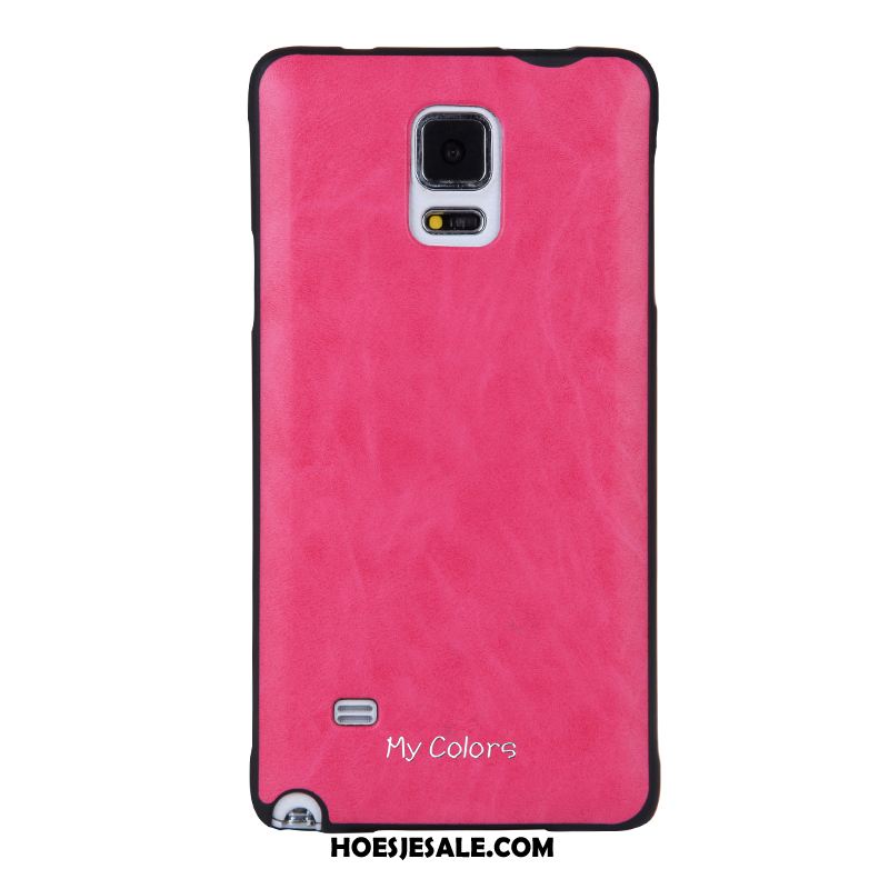 Samsung Galaxy Note 4 Hoesje Kunstleer Bescherming Bedrijf Ster Hoes Goedkoop