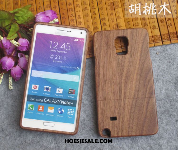 Samsung Galaxy Note 4 Hoesje Reliëf Bescherming Nieuw Hoes Hout Online