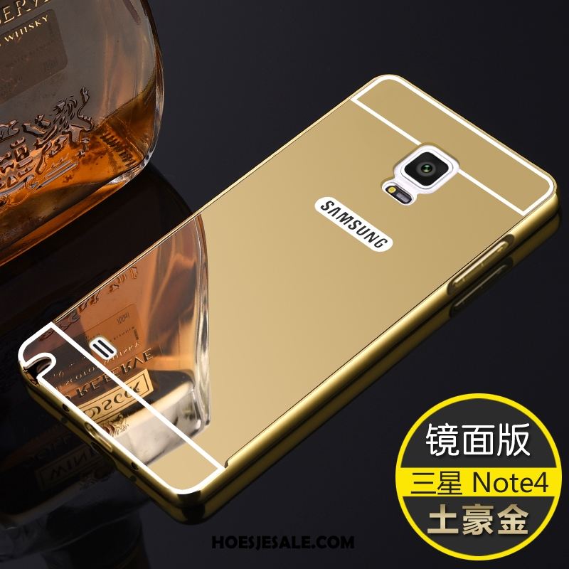 Samsung Galaxy Note 4 Hoesje Schrobben Dun Omlijsting Rose Goud Metaal Korting