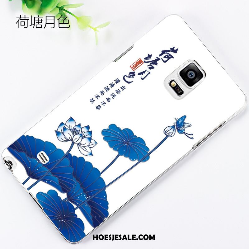 Samsung Galaxy Note 4 Hoesje Ster Mobiele Telefoon Schrobben Bescherming Blauw Winkel