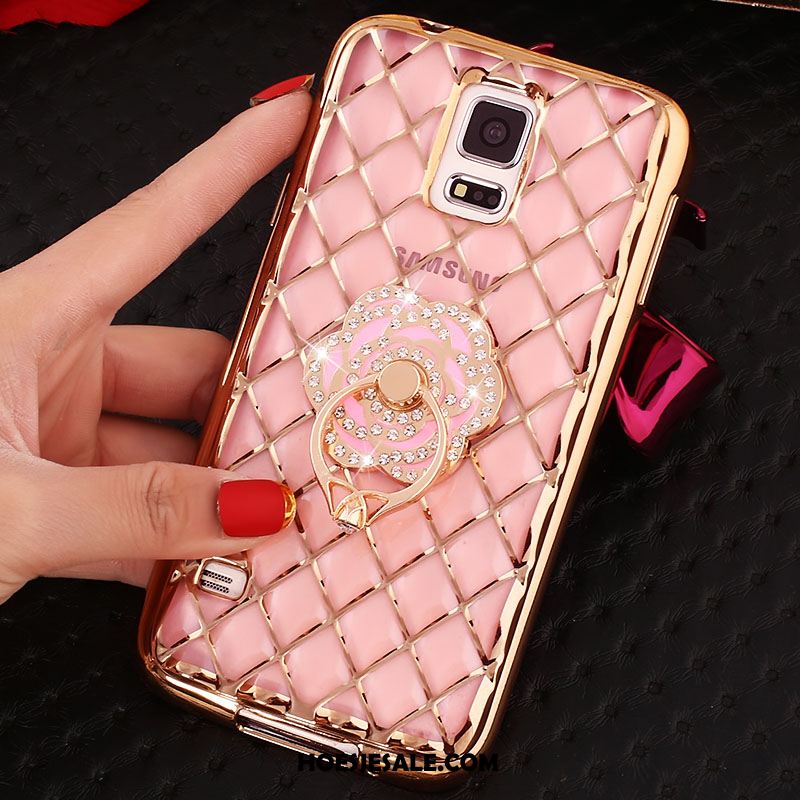 Samsung Galaxy Note 4 Hoesje Strass Hoes Zacht Roze Bescherming Korting