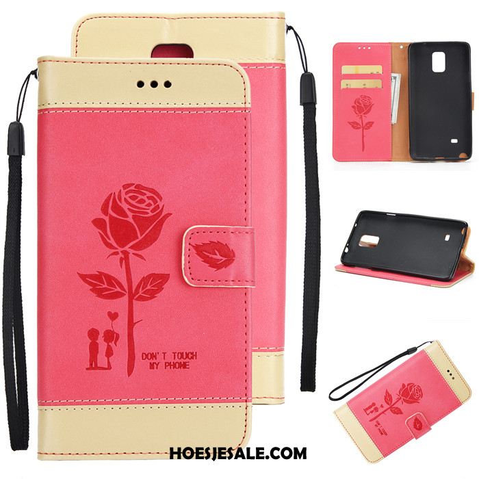 Samsung Galaxy Note 4 Hoesje Trend Luxe Bescherming Purper Leren Etui Sale