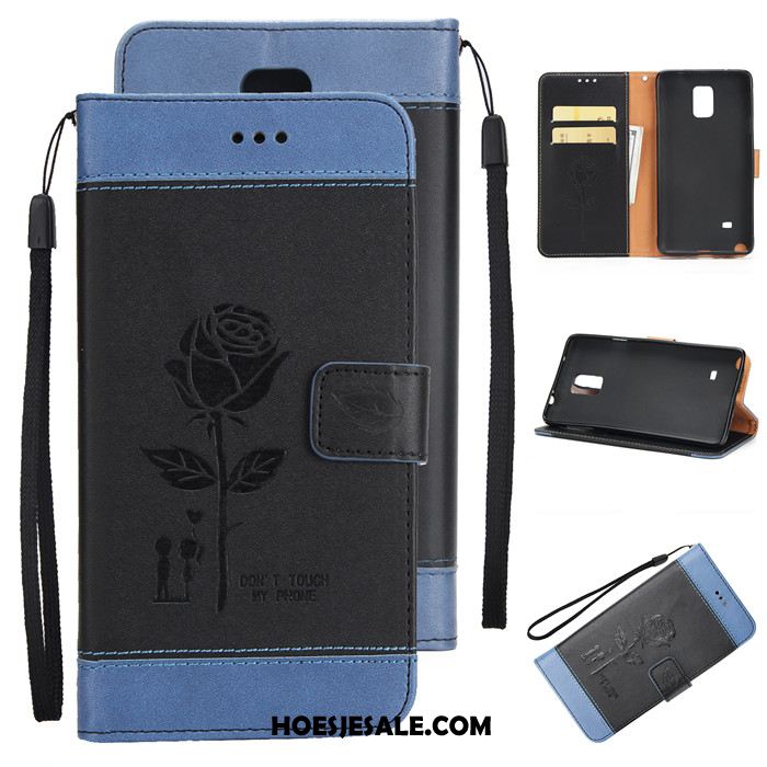 Samsung Galaxy Note 4 Hoesje Trend Luxe Bescherming Purper Leren Etui Sale