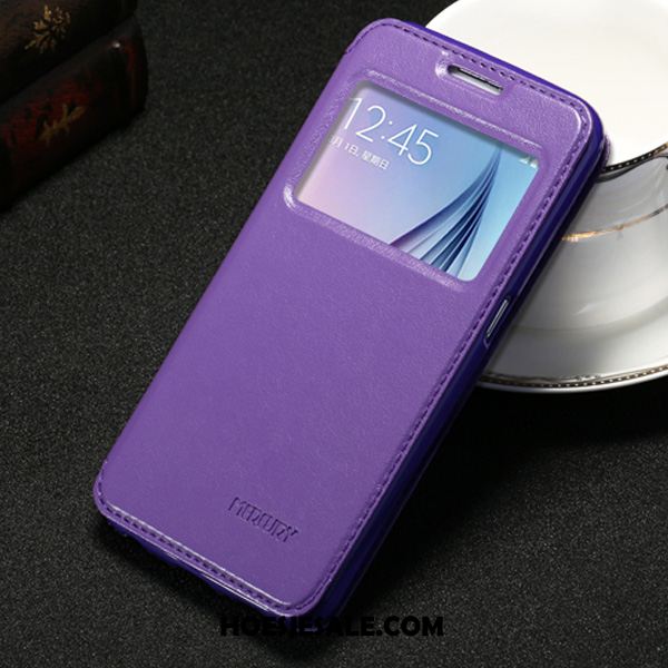 Samsung Galaxy Note 8 Hoesje Anti-fall Purper Folio Hoes Zacht Aanbiedingen