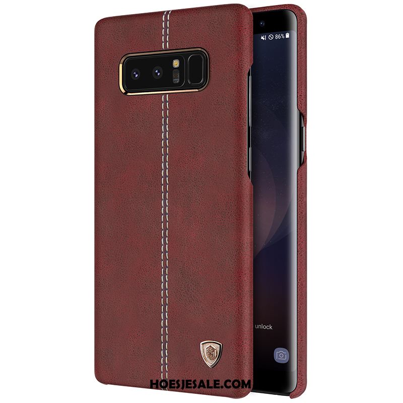 Samsung Galaxy Note 8 Hoesje Bescherming Leren Etui Hoes Mobiele Telefoon Anti-fall