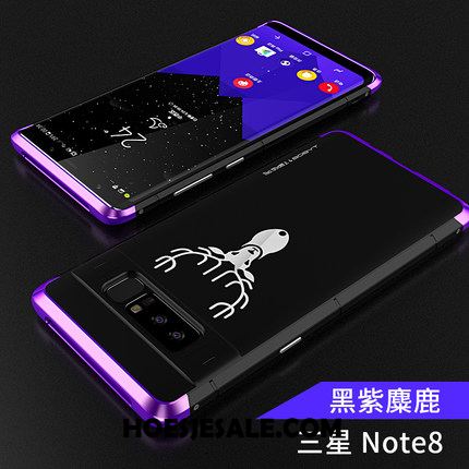 Samsung Galaxy Note 8 Hoesje Bescherming Schrobben Purper Metaal Hard Kopen