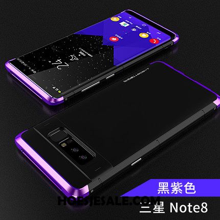 Samsung Galaxy Note 8 Hoesje Bescherming Schrobben Purper Metaal Hard Kopen