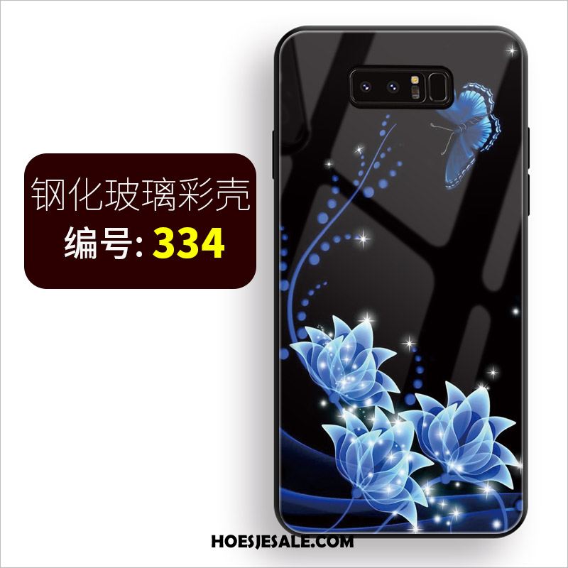 Samsung Galaxy Note 8 Hoesje Glas Trendy Merk Spotprent Zacht Siliconen Korting