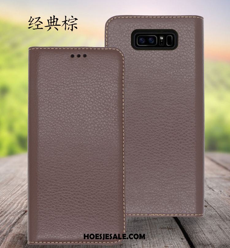 Samsung Galaxy Note 8 Hoesje Leren Etui Ster Anti-fall All Inclusive Hoes Goedkoop