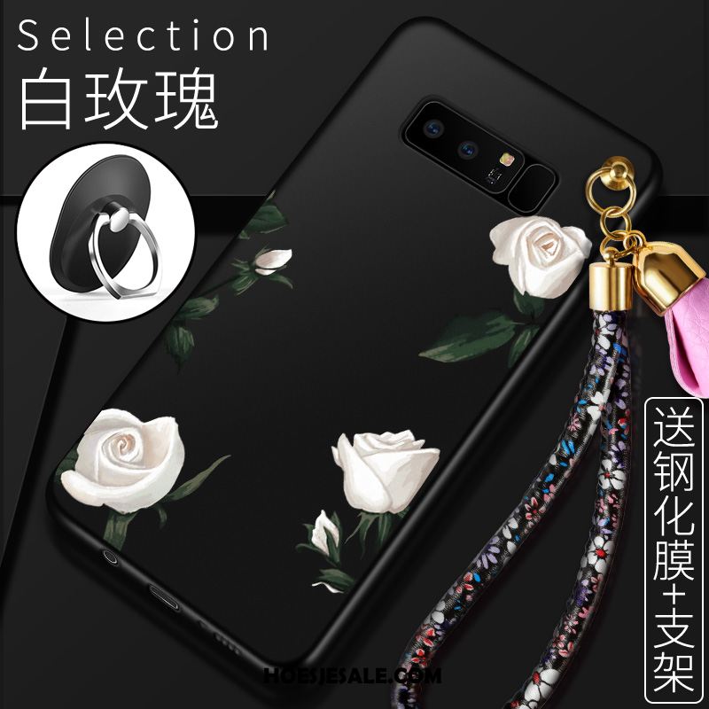 Samsung Galaxy Note 8 Hoesje Mobiele Telefoon Persoonlijk Rood Spotprent Bloemen Sale