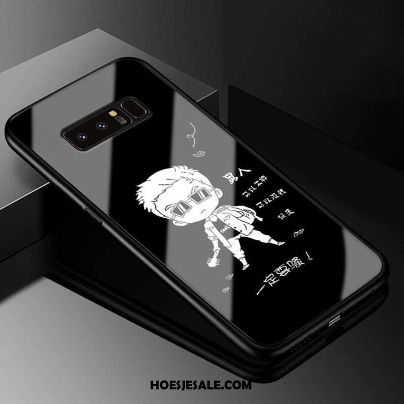 Samsung Galaxy Note 8 Hoesje Rood Bescherming Ster Glas Gazen Goedkoop