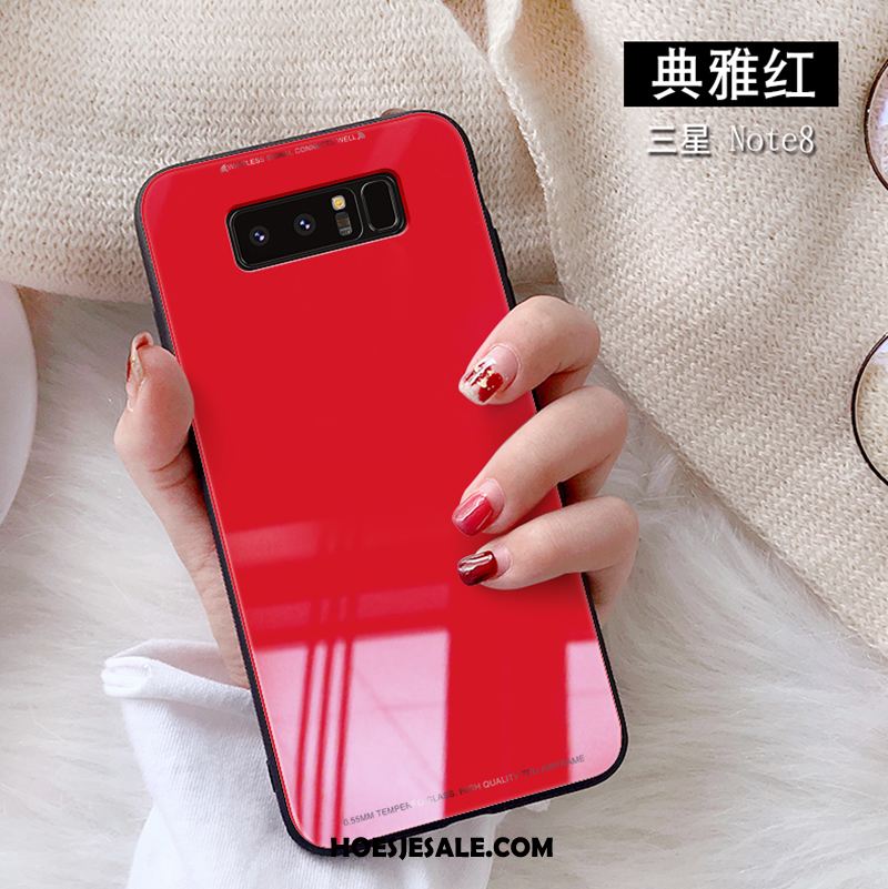 Samsung Galaxy Note 8 Hoesje Rood Bescherming Trend Hoes Glas Sale