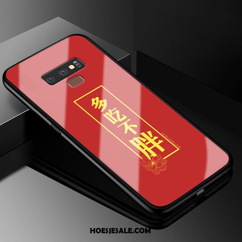 Samsung Galaxy Note 9 Hoesje Bescherming Chinese Stijl Rood Mobiele Telefoon Anti-fall Goedkoop