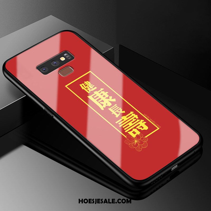 Samsung Galaxy Note 9 Hoesje Bescherming Chinese Stijl Rood Mobiele Telefoon Anti-fall Goedkoop