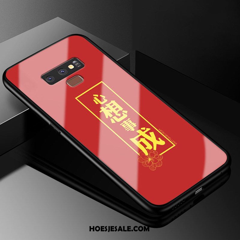 Samsung Galaxy Note 9 Hoesje Bescherming Chinese Stijl Rood Mobiele Telefoon Anti-fall Goedkoop
