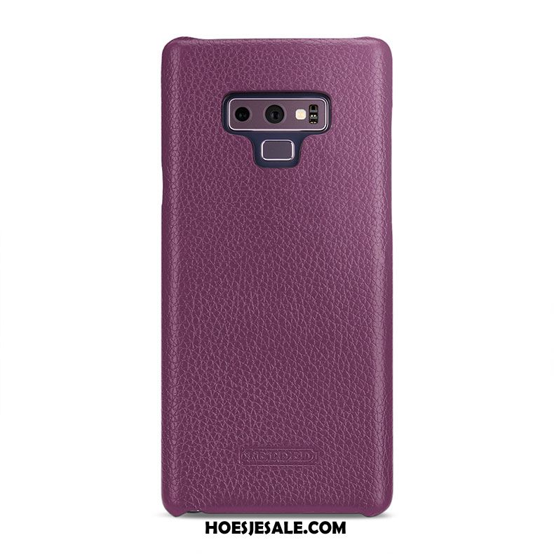 Samsung Galaxy Note 9 Hoesje Bescherming Echt Leer Ster Achterklep Mobiele Telefoon Winkel