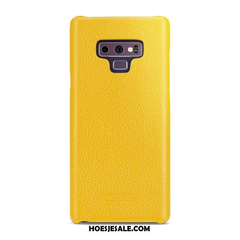 Samsung Galaxy Note 9 Hoesje Bescherming Echt Leer Ster Achterklep Mobiele Telefoon Winkel