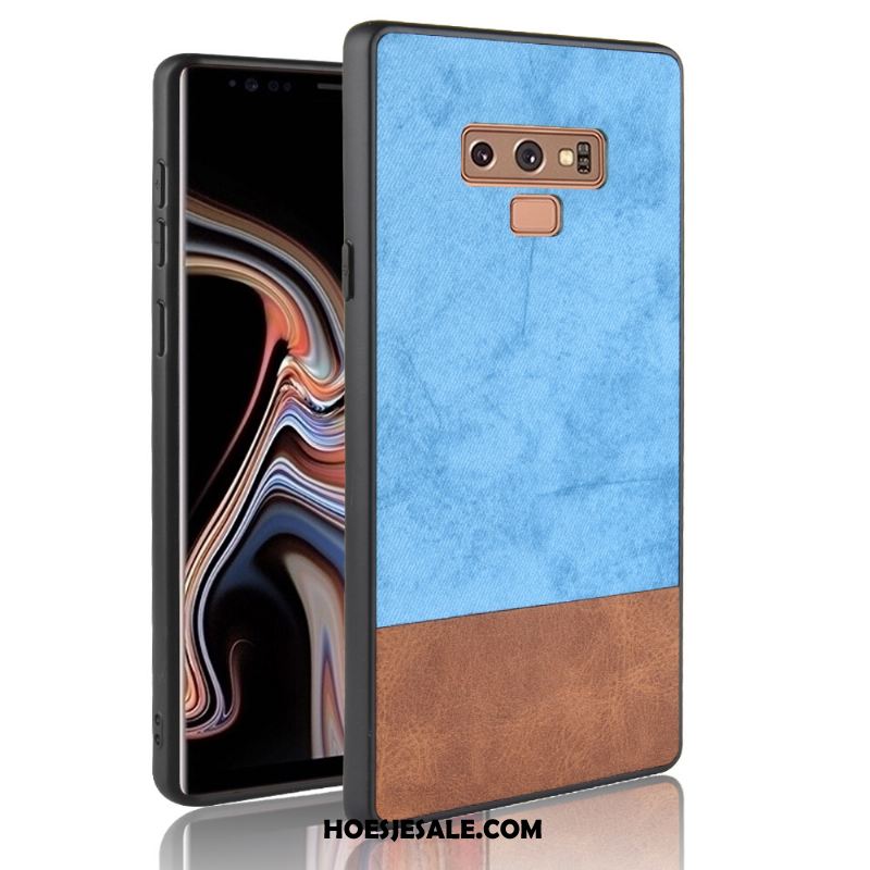 Samsung Galaxy Note 9 Hoesje Bescherming Hoes Blauw Gemengde Kleuren Patroon Goedkoop