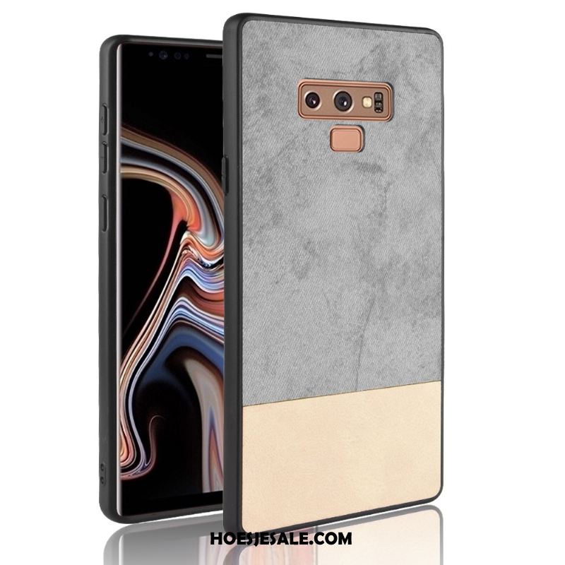 Samsung Galaxy Note 9 Hoesje Bescherming Hoes Blauw Gemengde Kleuren Patroon Goedkoop