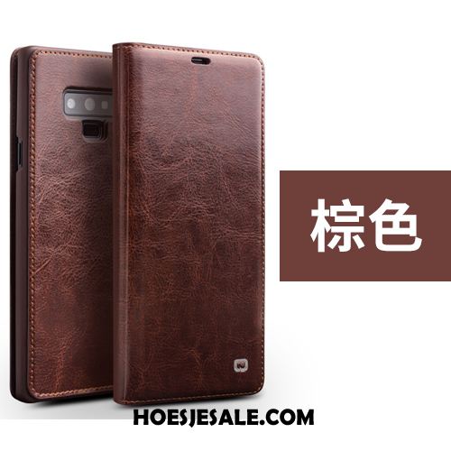 Samsung Galaxy Note 9 Hoesje Dun Anti-fall Trendy Merk Mobiele Telefoon Leren Etui Online