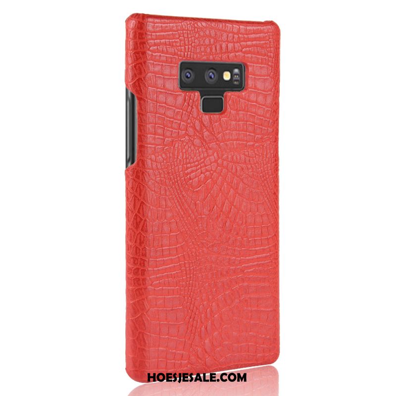 Samsung Galaxy Note 9 Hoesje Hoes Bescherming Hard Rood Leer Kopen