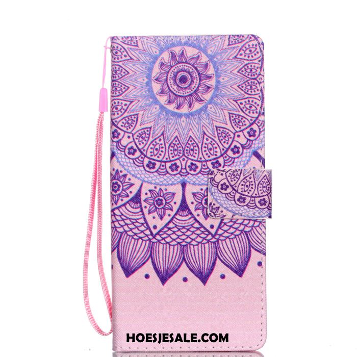 Samsung Galaxy Note 9 Hoesje Leren Etui Bescherming Kaart Roze Hoes Winkel