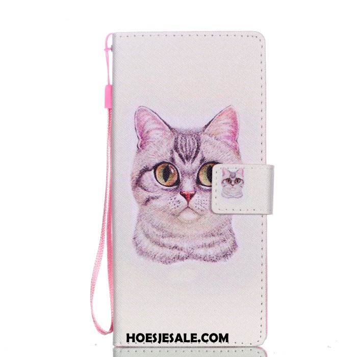 Samsung Galaxy Note 9 Hoesje Leren Etui Bescherming Kaart Roze Hoes Winkel