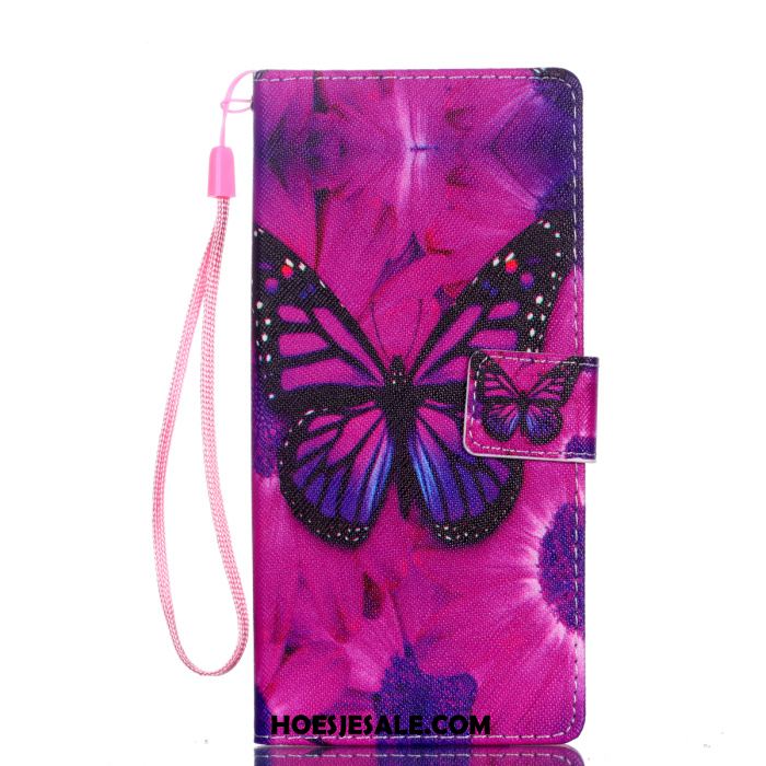 Samsung Galaxy Note 9 Hoesje Leren Etui Bescherming Kaart Roze Hoes Winkel