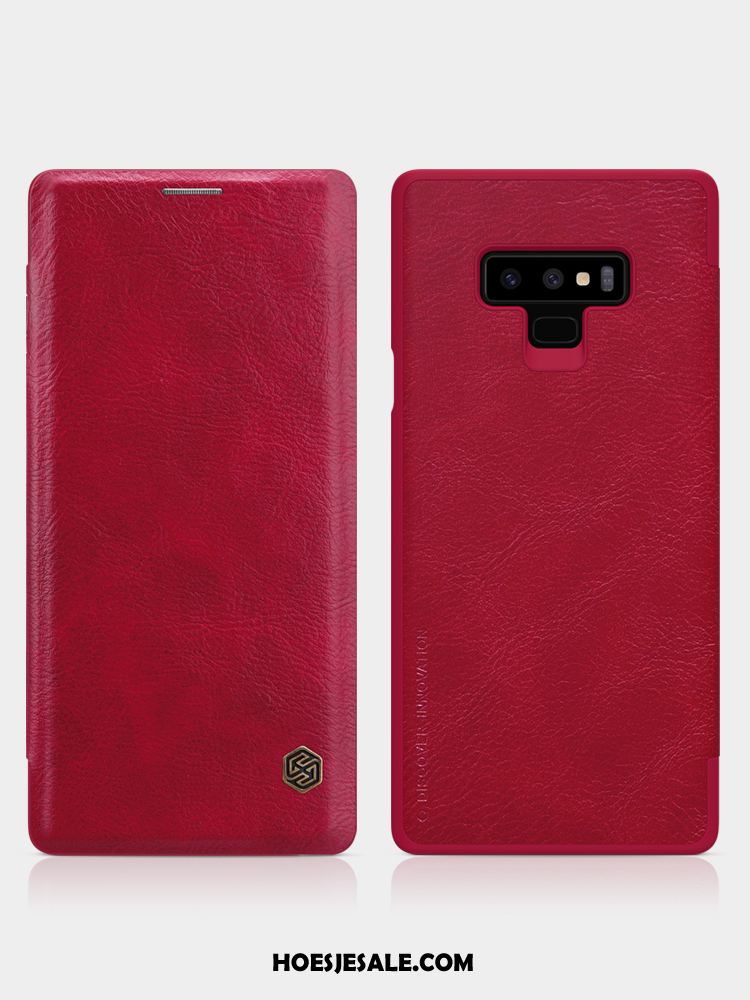 Samsung Galaxy Note 9 Hoesje Leren Etui Geel Ster Kaart Mobiele Telefoon Sale