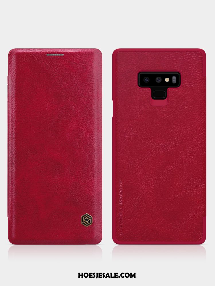 Samsung Galaxy Note 9 Hoesje Leren Etui Geel Ster Kaart Mobiele Telefoon Sale