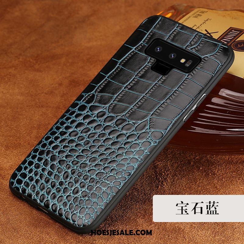 Samsung Galaxy Note 9 Hoesje Leren Etui Mobiele Telefoon Echt Leer Koe Rood Winkel
