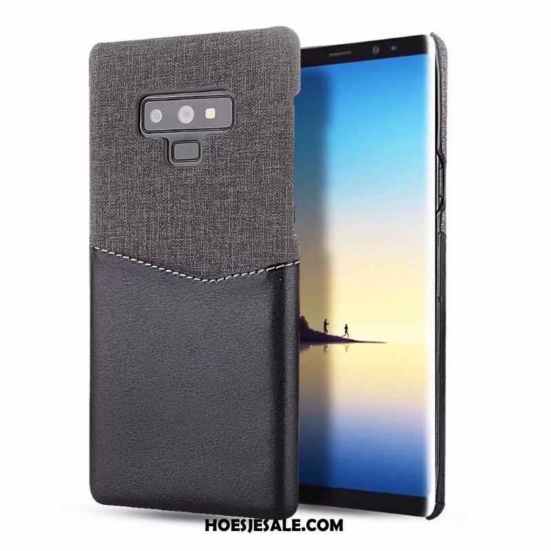 Samsung Galaxy Note 9 Hoesje Leren Etui Zwart Hoes Bescherming Verbinding Kopen