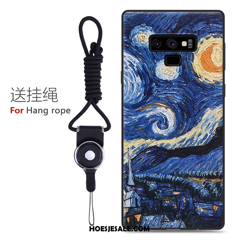 Samsung Galaxy Note 9 Hoesje Persoonlijk Ster Geschilderd Hoes Blauw Korting