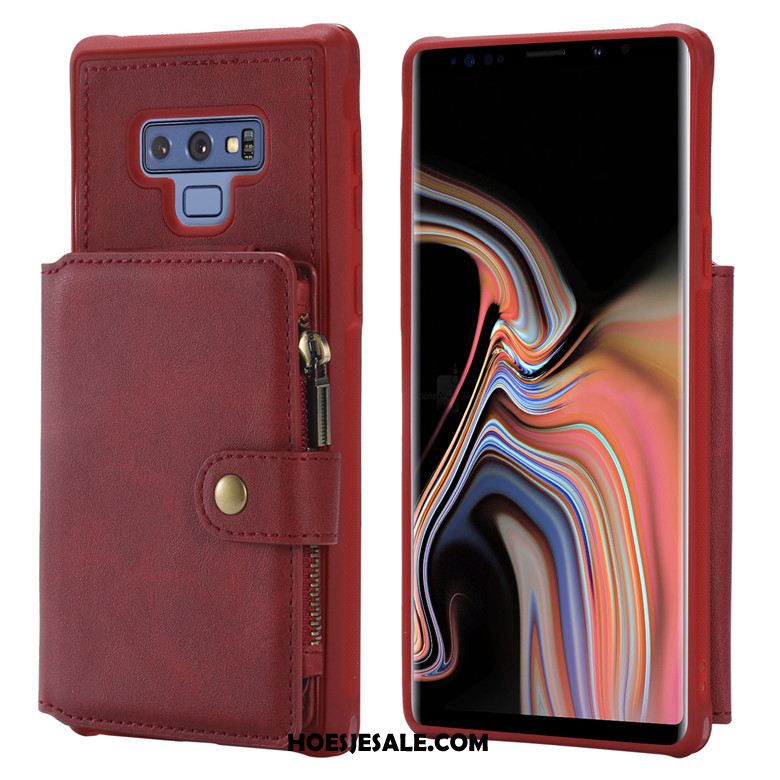 Samsung Galaxy Note 9 Hoesje Rits Mobiele Telefoon Blauw Trend Hoes Sale