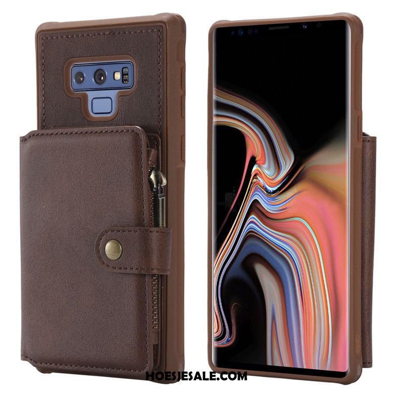 Samsung Galaxy Note 9 Hoesje Rits Mobiele Telefoon Blauw Trend Hoes Sale