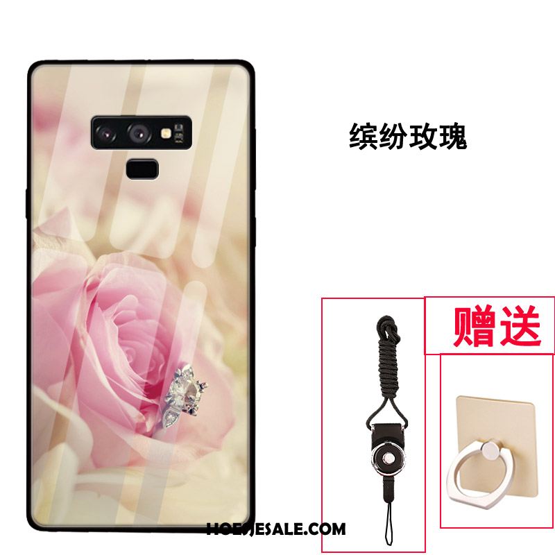 Samsung Galaxy Note 9 Hoesje Ster Scheppend Glas Persoonlijk Roze Winkel