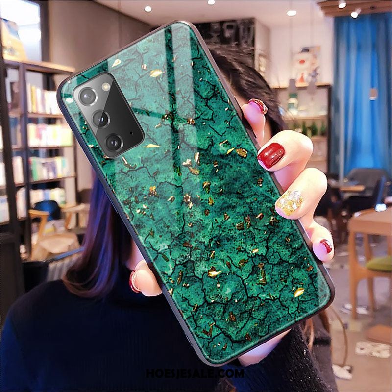 Samsung Galaxy Note20 Hoesje Mobiele Telefoon Luipaard Glas Ster Roze Kopen