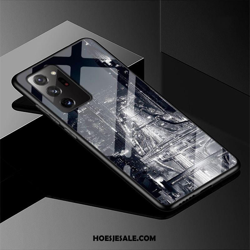 Samsung Galaxy Note20 Ultra Hoesje Persoonlijk Bescherming Glas Anti-fall Blauw Kopen