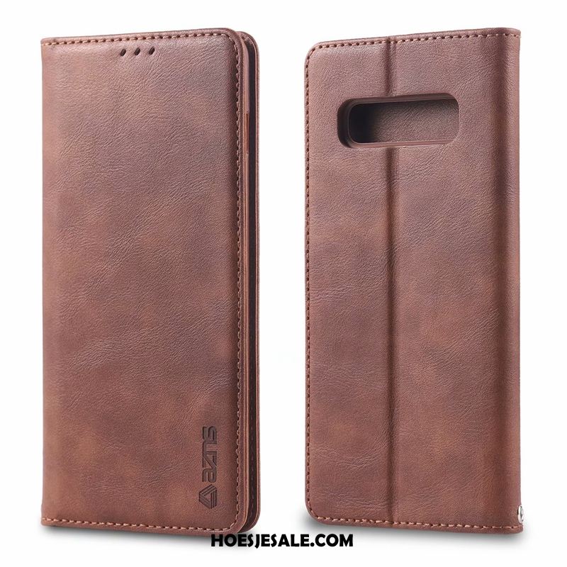 Samsung Galaxy S10 5g Hoesje Elegante Ster Leren Etui Kaart Bescherming Online