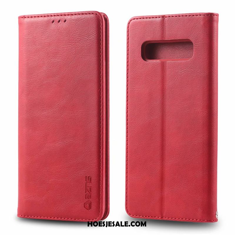 Samsung Galaxy S10 5g Hoesje Elegante Ster Leren Etui Kaart Bescherming Online