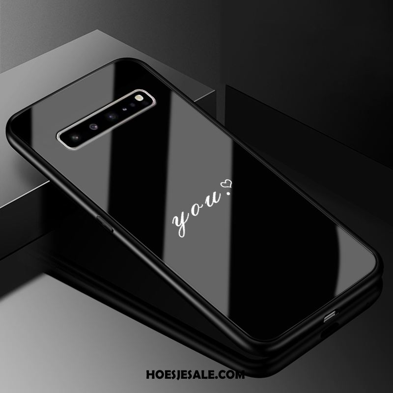 Samsung Galaxy S10 5g Hoesje Hoes Zwart Glas Bescherming Mobiele Telefoon Goedkoop